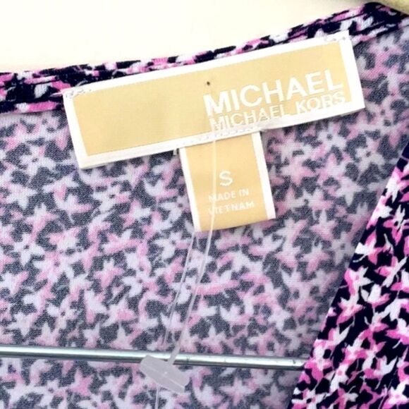 MICHAEL KORS ONE PIECE JUMP SUIT PINK NAVY FLORAL SLEEVELESS SMALL - Picture 5 of 14